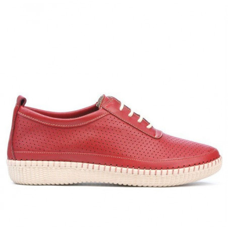 Women loafers, moccasins 688 red