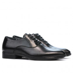 Men stylish, elegant shoes 876 black