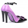 Women stylish, elegant shoes 1264 patent purple+black