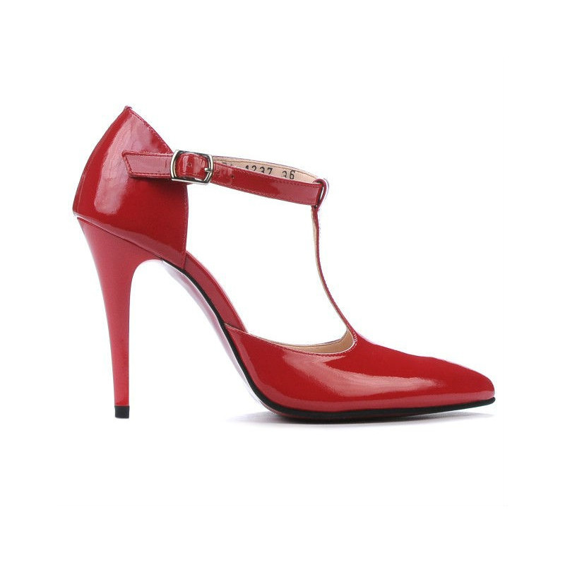 Women sandals 1237 patent red