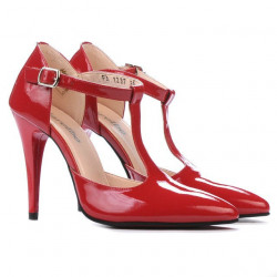 Women sandals 1237 patent red