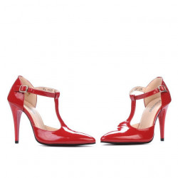 Women sandals 1237 patent red