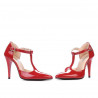 Women sandals 1237 patent red