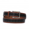 Men belt 18b croco black+brown
