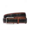 Men belt 18b croco black+brown