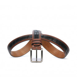 Men belt 18b croco black+brown