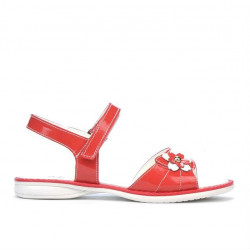 Children sandals 524 patent red coral