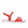 Children sandals 524 patent red coral