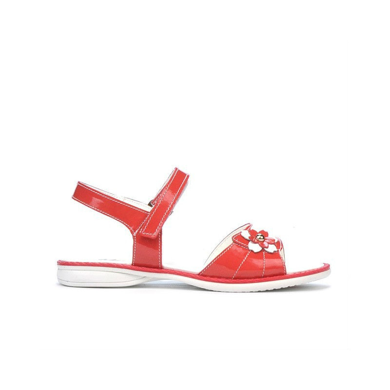 Children sandals 524 patent red coral