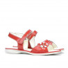 Children sandals 524 patent red coral
