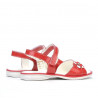 Children sandals 524 patent red coral