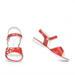 Children sandals 524 patent red coral