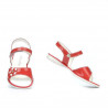 Children sandals 524 patent red coral