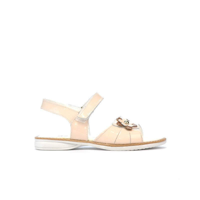 Small children sandals 55c patent nude