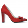 Women stylish, elegant shoes 1262 red antilopa combined