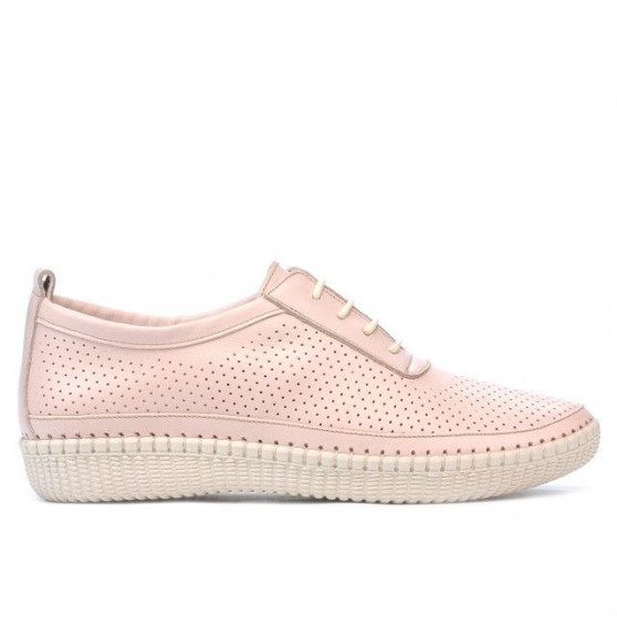 Women loafers, moccasins 688 nude