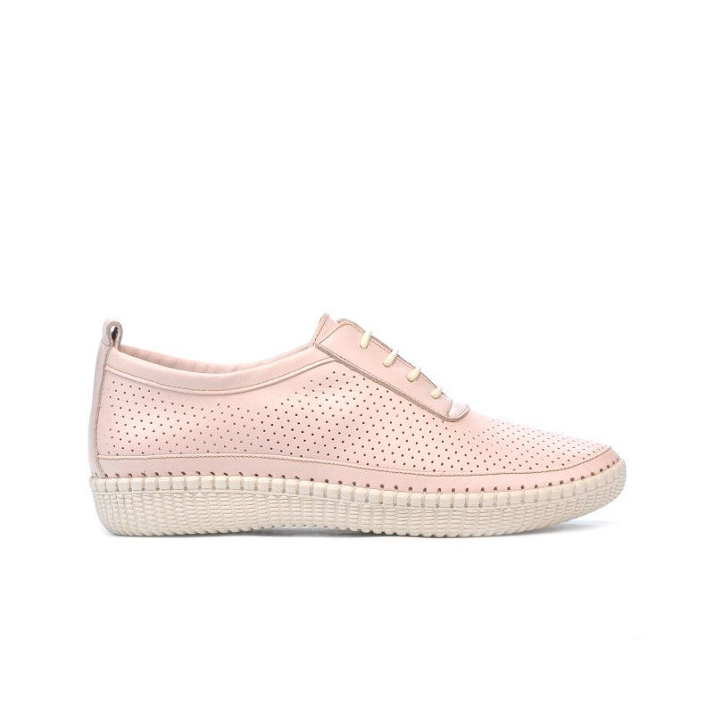 Women loafers, moccasins 688 nude