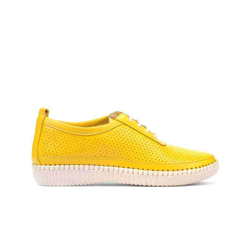 Women loafers, moccasins 688 yellow