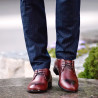 Men stylish, elegant shoes 828-1 a brown