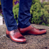 Men stylish, elegant shoes 828-1 a brown