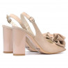 Women sandals 1256 ivory antilopa