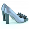 Women stylish, elegant shoes 1226 patent light purple + black