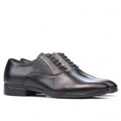 Men stylish, elegant shoes 876 a brown