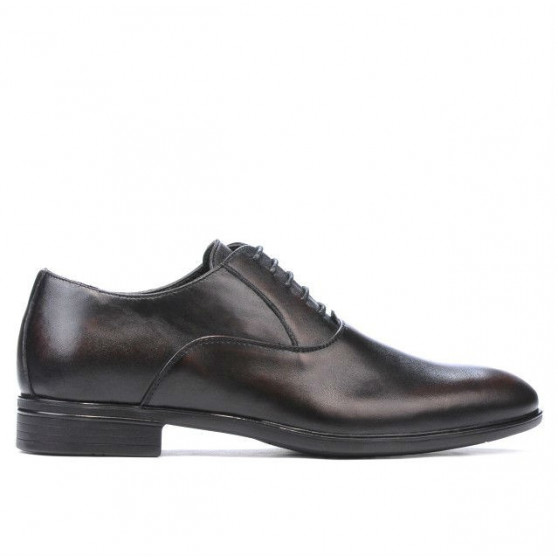 Men stylish, elegant shoes 876 a brown