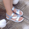 Children sandals 525 bleu argento