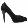 Women stylish, elegant shoes 1233 black satinat