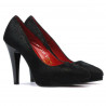 Women stylish, elegant shoes 1233 black satinat