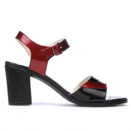 Women sandals 5042 bordo+black