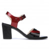 Women sandals 5042 bordo+black