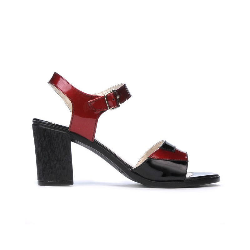 Women sandals 5042 bordo+black