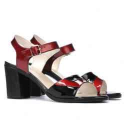 Women sandals 5042 bordo+black