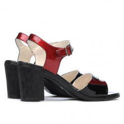 Women sandals 5042 bordo+black