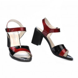 Women sandals 5042 bordo+black