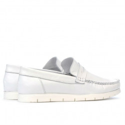 Women loafers, moccasins 692 white