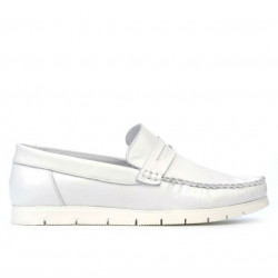 Women loafers, moccasins 692 white