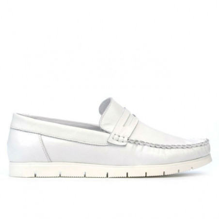 Women loafers, moccasins 692 white