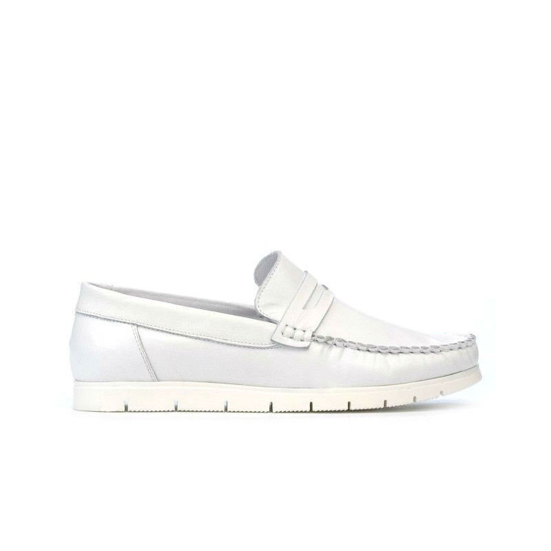 Women loafers, moccasins 692 white