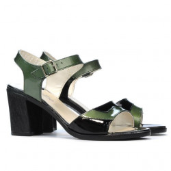 Women sandals 5042 green+black