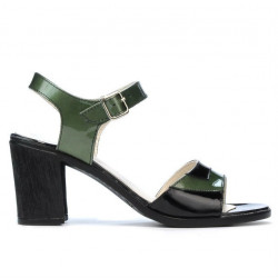 Women sandals 5042 green+black