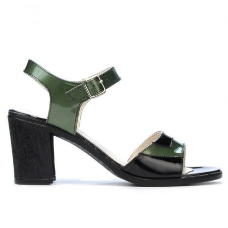 Women sandals 5042 green+black