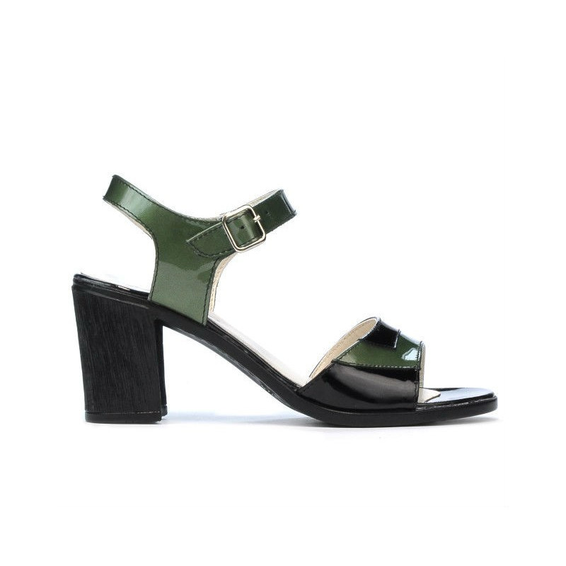 Women sandals 5042 green+black