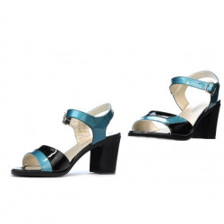 Women sandals 5042 bleu+black