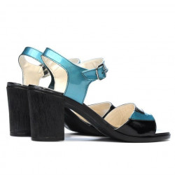 Women sandals 5042 bleu+black