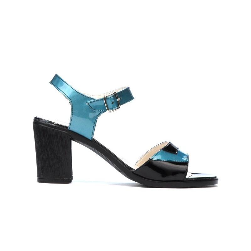 Women sandals 5042 bleu+black