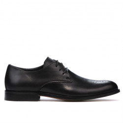Men stylish, elegant shoes 878 black