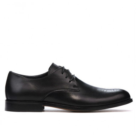 Men stylish, elegant shoes 878 black